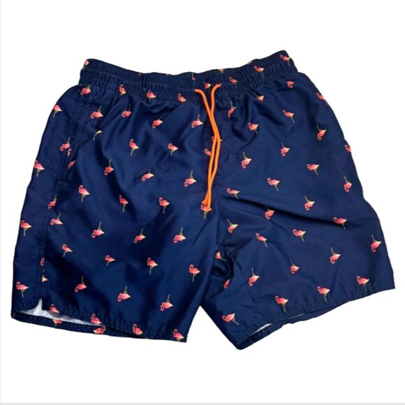 Old Navy Blue Flamingo Swim Trunks - Picture 1 of 4
